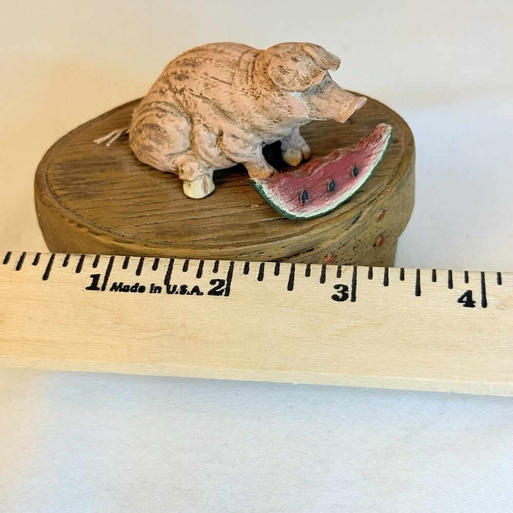 American Chestnut Folk Art 02’ Pig Shaker Candle Box - Picture 12 of 12